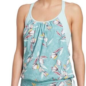 CALIA by Carrie Underwood 2-in-1 tankini top in a botanical print size XL
